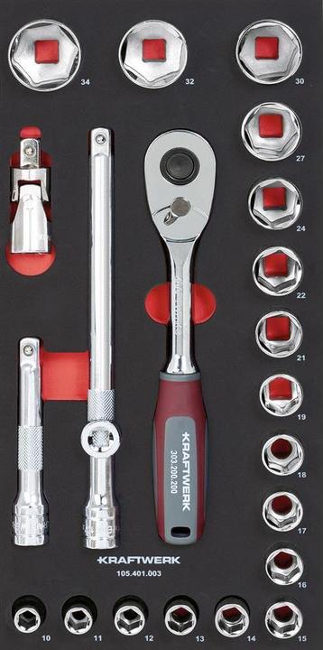 Produktbild Kraftwerk Steckschlüssel-Set (10 mm, 11 mm, 12 mm, 13 mm, 14 mm, 15 mm, 16 mm, 17 mm, 18 mm, 19 mm, 21 mm, 22 mm, 24 mm, 27 mm, 30 mm, 32 mm, 34 mm)