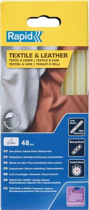Immagine prodotto Rapid Colla in stick per tessuti e pelle Ø12x190mm 48 pezzi