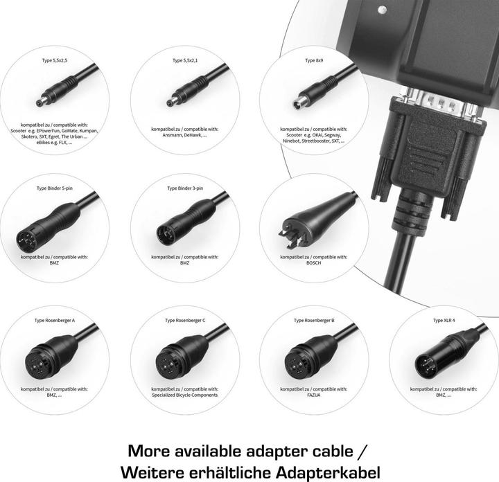 Produktbild Lion Reiseladegerät one4all für E-Bike und E-Scooter 36 V (900 Wh, E-Bike Ladegerät)