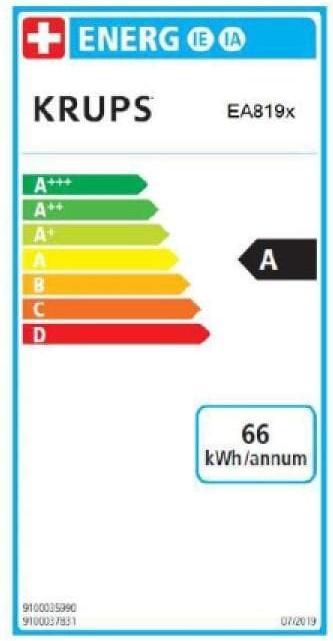 Energy Label Krups Arabica Latte Quattro Force