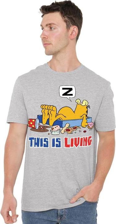 Immagine prodotto Garfield This Is Living Maglietta Uomo (M)