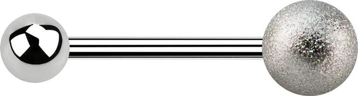Actual product image Star Piercing Micro barbell silver with ball and speckled ball (without brass, Surgical steel 316L)