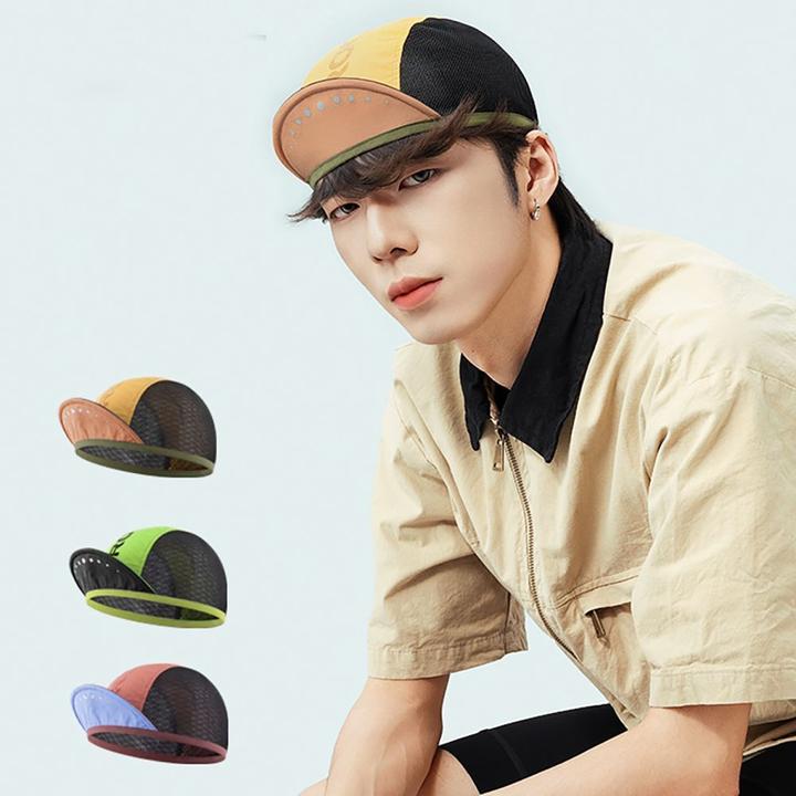Actual product image Rockbros Cycling Cap with Visor, Helmet Cover - Yellow (56, 57, 58, 59, 60)