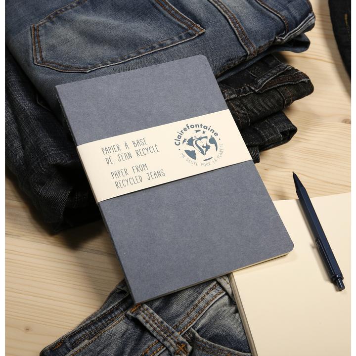 Actual product image Clairefontaine Notebook jeans (A4, Lined, Hardcover)