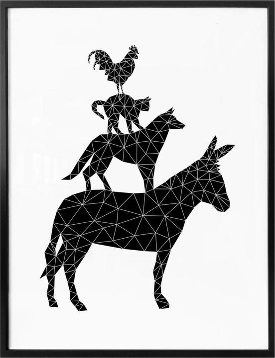 Image du produit Trenddeko Musiciens géométriques de la ville de Brême (30 x 40 cm)