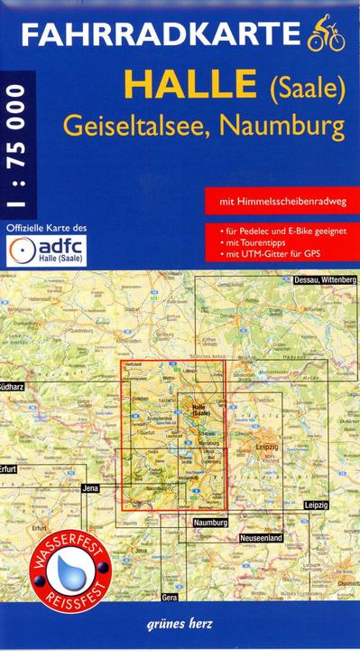 Actual product image Cycling mapHalle(Saale),Geiseltalsee,Naumburg