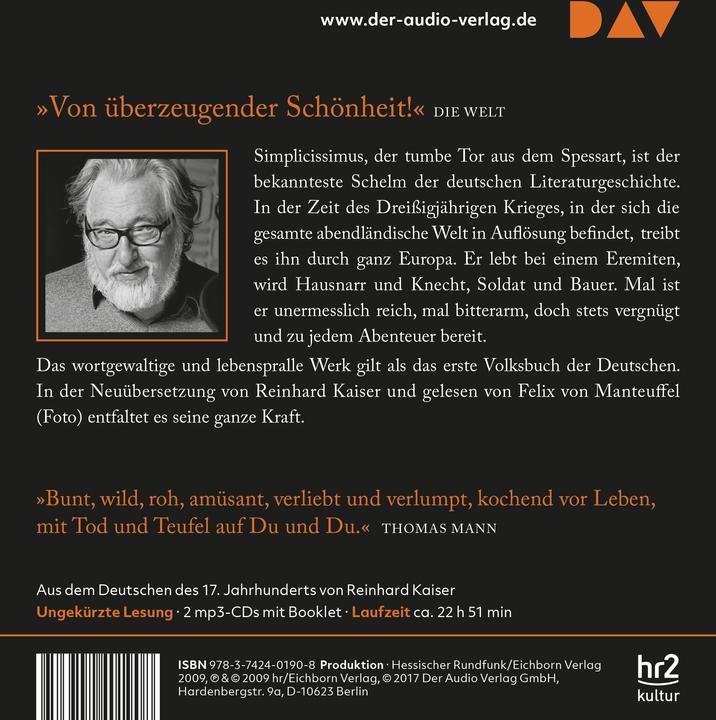 Produktbild Der abenteuerliche Simplicissimus Deutsch (Hans Jakob Christoph von Grimmelshausen, Deutsch)