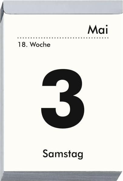 Produktbild Tagesabreisskalender 2025 XXL, 9,9x14,3cm, Abreisskalender mit Sudokus, Rezepten und (Harter Einband, Deutsch)