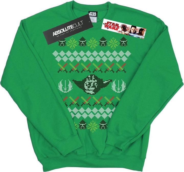 Star Wars Christmas Yoda Fair Isle Sweatshirt