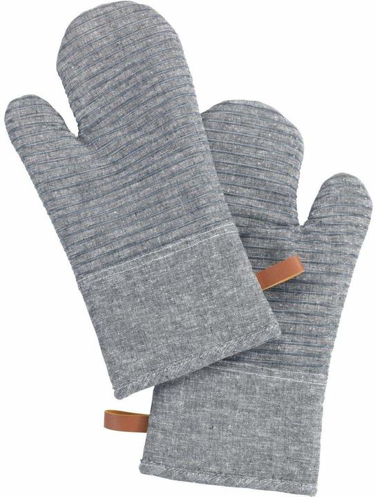 Actual product image Wenko Kitchen Glove Ada Stripes Grey, 2 pieces (Cotton, Silicone, Polyester, Viscose)