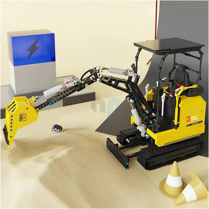 Actual product image HappyBuild 22006 - Small Excavator (RC) (1718 pieces)