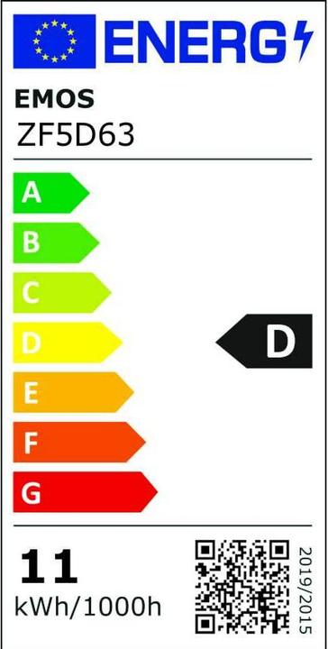 Energy Label Emos LED lamp Filament A60 / E27 / 10.5 W (100 W) / 1521 lm / Neutral white (E27, 10.50 W, 1521 lm, 1 x, D)