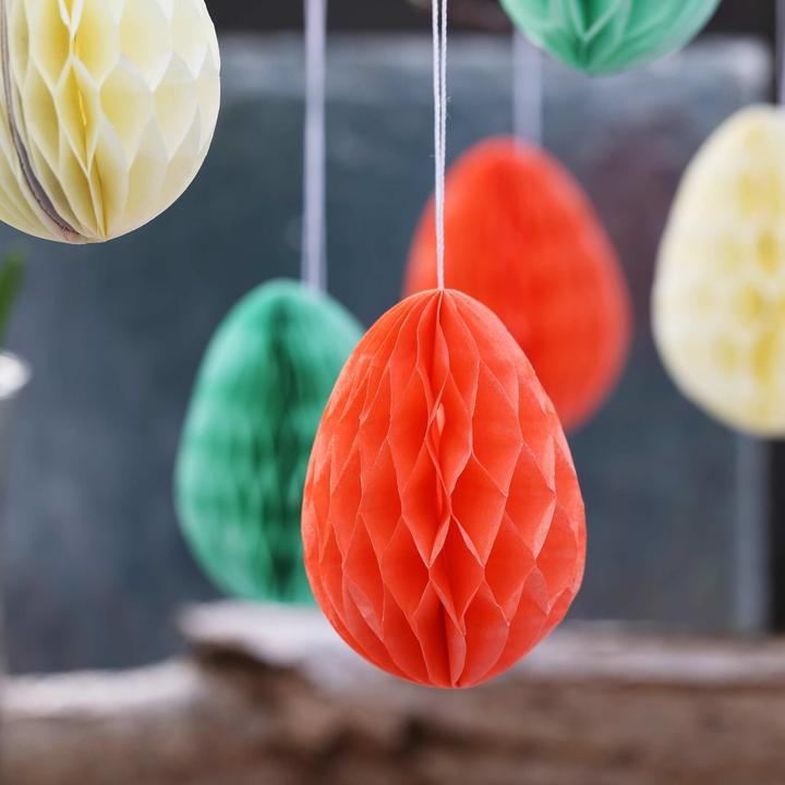 Image du produit Papierdrachen Oeufs de Pâques papier de soie (12 x, 7 x 5 cm)