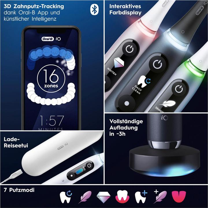 Produktbild Oral-B iO Series 9, White Alabaster Luxe Edition Elektrische Zahnbürste (Oszillierende Zahnbürste)