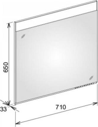 Produktbild Keuco X-Line Lichtspiegel 33298, Spiegelheizung, Lichtfarbe 2700-6500 Kelvin, 1200 x 700 x 105 mm