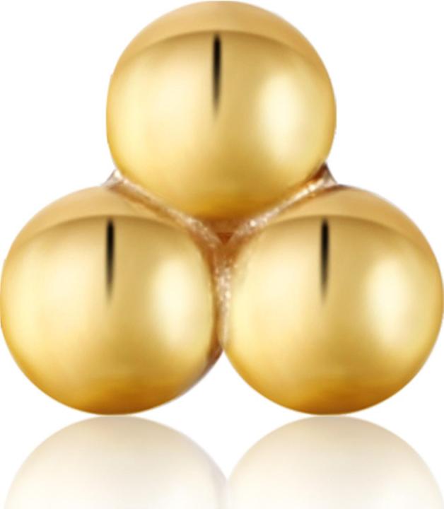 Actual product image Ania Haie Stud Earrings Triple Ball Barbell 925 Sterling Silver (925 Sterling silver)