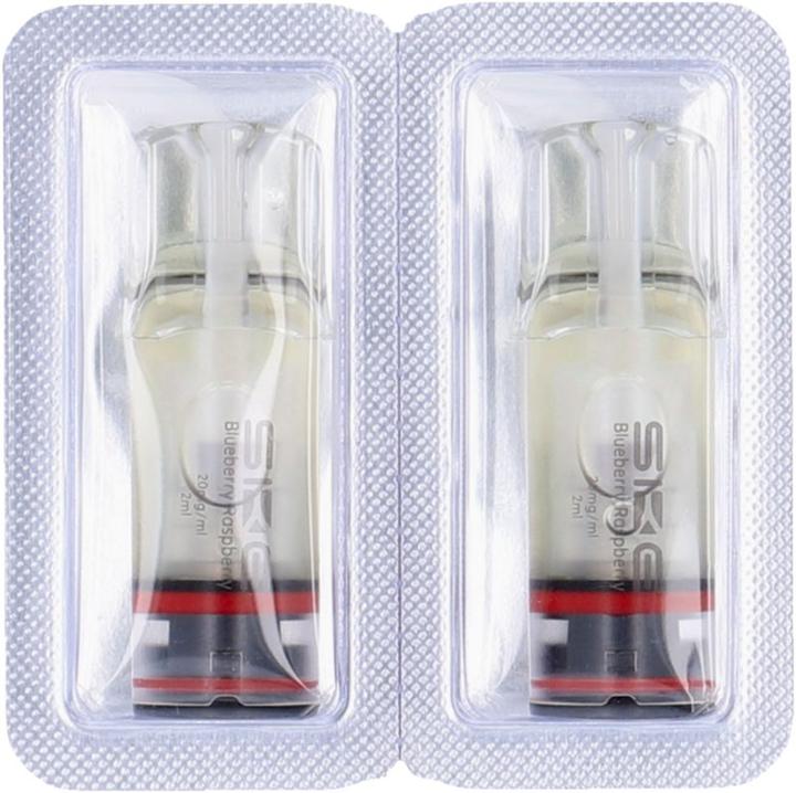 Actual product image SKE Crystal Plus Blueberry Raspberries- E-Pod refill - 2 pcs. à 2 ml (Bilberry)