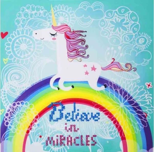 Actual product image Diamond Dotz Unicorn Believe in Miracles