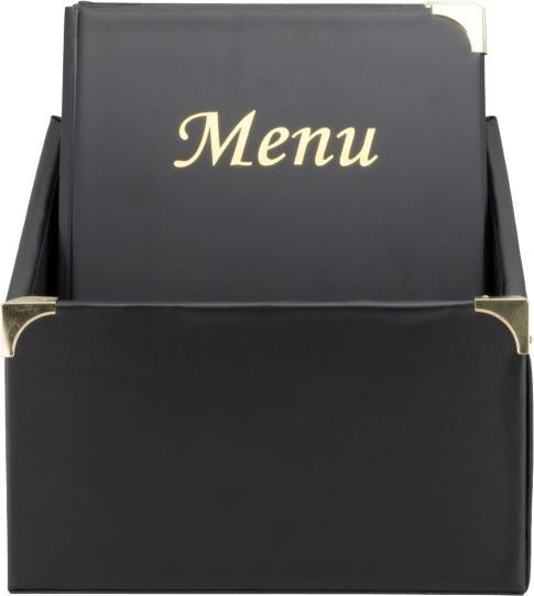Image du produit SecurityXtra 10 pcs A4 BASIC menuomslag i opbevaringsboks i sort