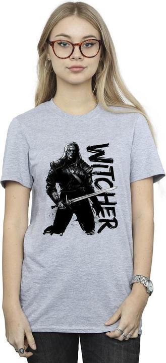 Immagine prodotto Netflix The Witcher Sketch Geralt Maglietta Ampia Donna (L)