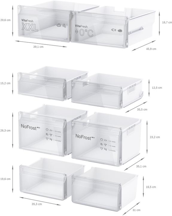 Actual product image Bosch Hausgeräte KFN96VPEA (605 l)