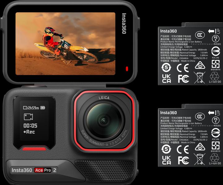Actual product image Insta360 Ace Pro2 Dual Battery Bundle (30p, Bluetooth, Wi-Fi)