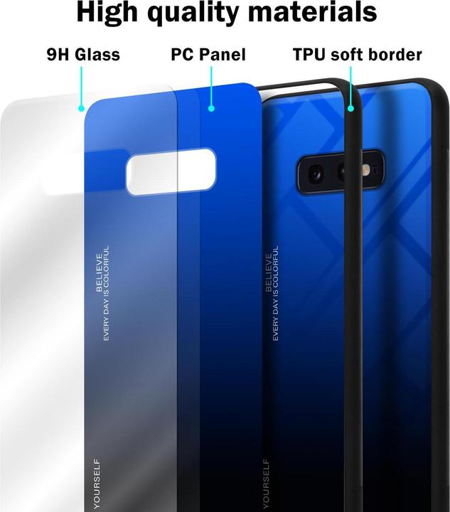 Produktbild Cadorabo TPU 2 Farben Glas Cover (Samsung Galaxy S10e)