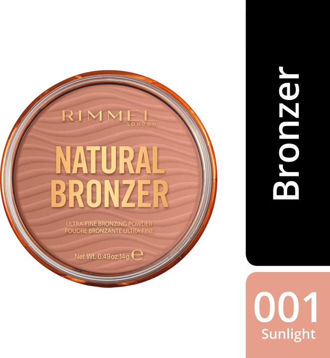 Rimmel London Natural Bronzer (001 Sunlight, Bronzer, 14 g)