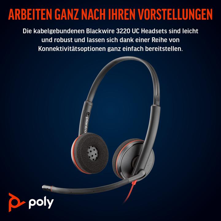 Actual product image Poly BW 3220 USB-C HS +USB-C/A (Cable, USB-A)
