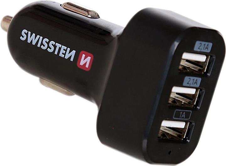 Image du produit Swissten Chargeur USB pour voiture avec 3x USB 5,2A Power