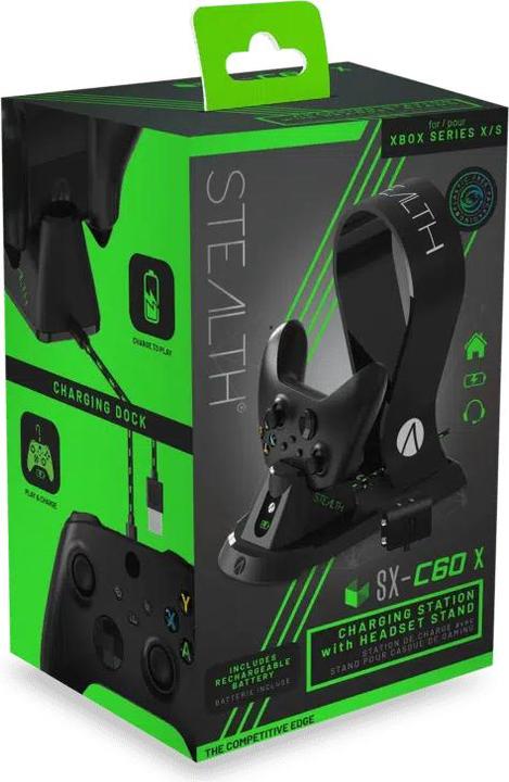 Actual product image Stealth Charging Station + Headset Stand (Xbox Series X, Xbox One X, Xbox One S, Xbox Series S)