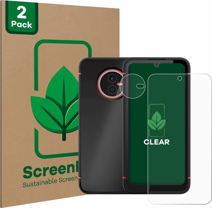 Actual product image ScreenLeaf Protective film sustainable screen protector screen protector film clear transparent (2 Piece, Gigaset GX4)