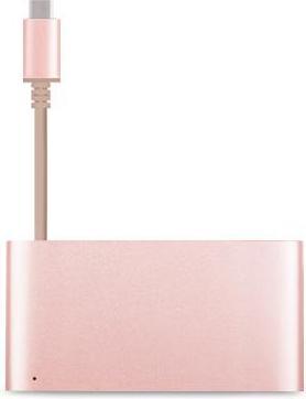 Produktbild Moshi USB-C Multiport Adapter Rose Gold (USB-C, 3 Ports)