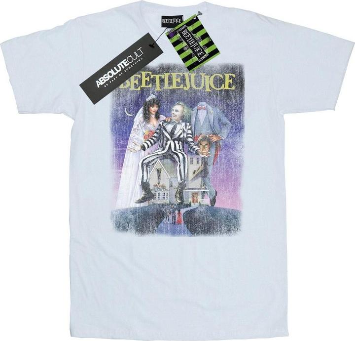 Beetlejuice Distressed Poster Baumwolle Boyfriend TShirt