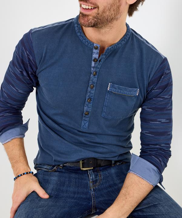 Image du produit Joe Browns Contrast Aztec Long Sleeve Henley (S)