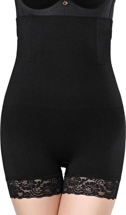 JTI Shapewear-Shorts, hohe Taille, Spitze - Schwarz - XL/XXL (L, XL)