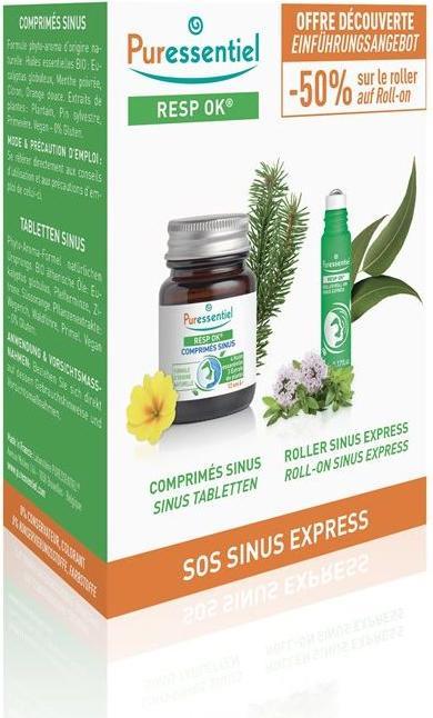 Actual product image Puressentiel Sinus Box Capsules + Roll-on (1 Piece, Capsules, 115 g)
