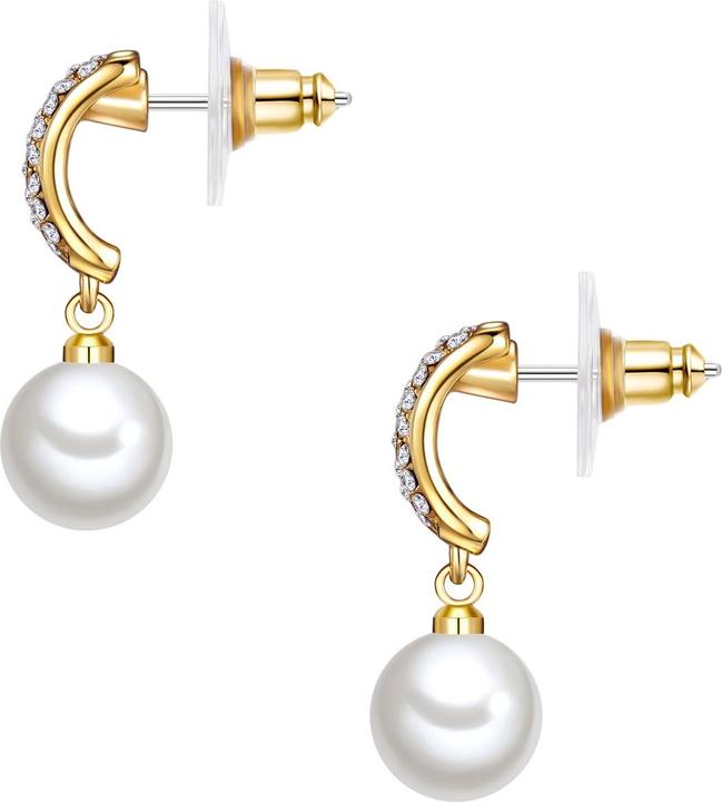 Produktbild Lulu & Jane Metall-Legierung Glas Muschelkernperle gelbgold - 33342 (Metall-Legierung)