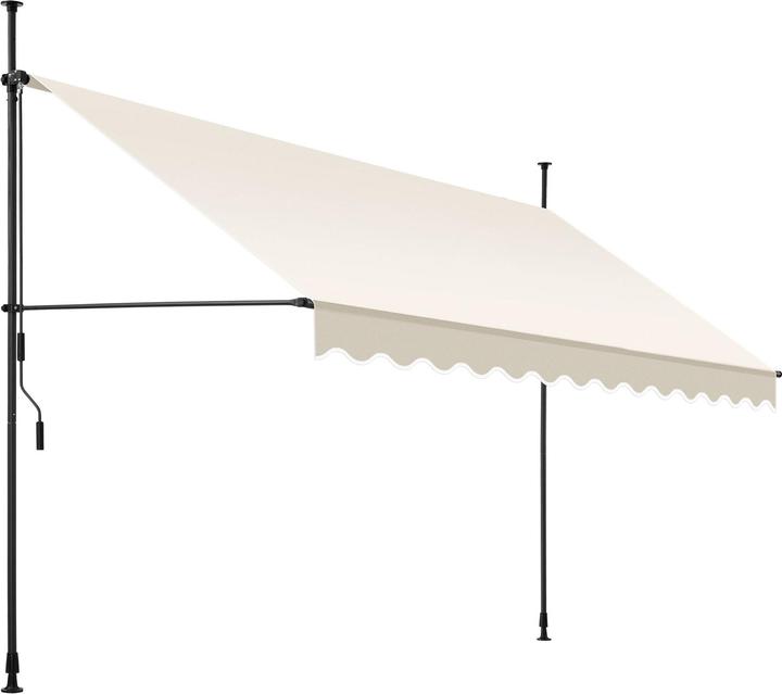 Actual product image tectake Tenda a morsetto con manovella, altezza regolabile (3.50 m)