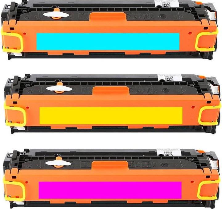 Actual product image Hermex Compatible HP Color LaserJet 2550L printer cartridges (M, C, Y)