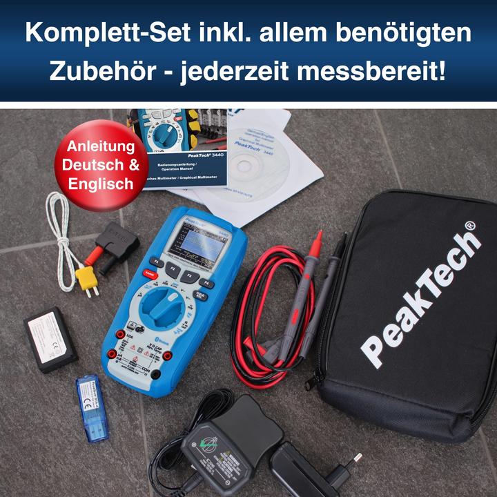 Actual product image Peaktech P 3440 Graphical digital multimeter (CAT III 1000V, CAT IV 600V)
