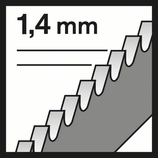 Image du produit Bosch Professional Zubehör Lame de scie sauteuse PRO Stainless Steel T118EFS, 83 mm, 5 pcs.