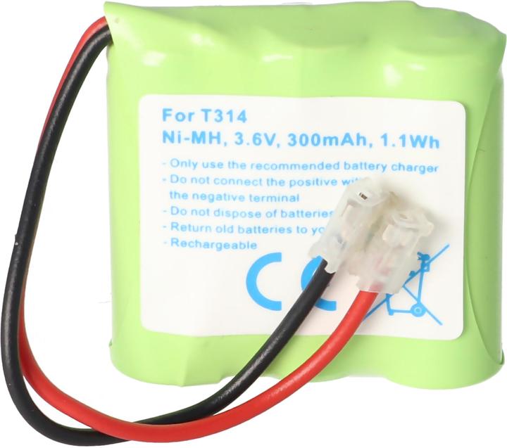 Produktbild AccuCell Akku passend für Schnurlos-Telefon Universal, AUDIOL, Sagem, NiMH, 3,6V, 300mAh