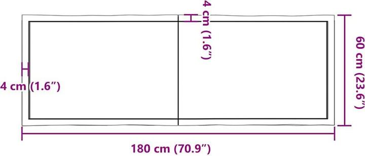 Produktbild VidaXL Aneta (180 x 60 x 4 cm)