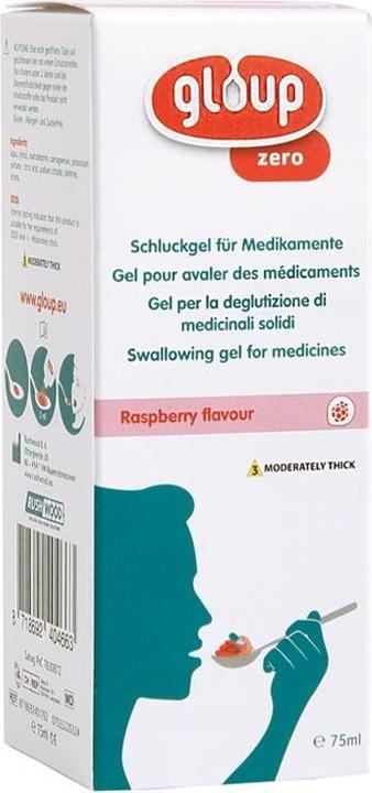 Produktbild Gloup Schluck Gel für Medikamente Zero mit Himbeer-Aroma (1 x, 75 ml, 106 g)
