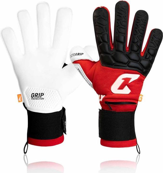 Produktbild Catch & Keep Fussballhandschuhe Fly Protect Gr. 9.5 Rot Torwart Keeper Goalie Handschuhe (9.5)