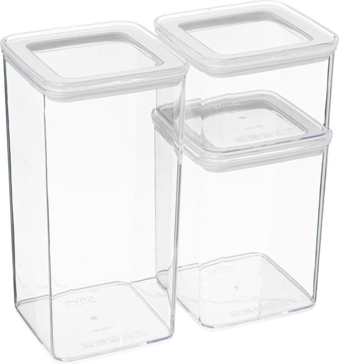 Image du produit 5Five Lot de 3 boîtes en plastique - Transparent