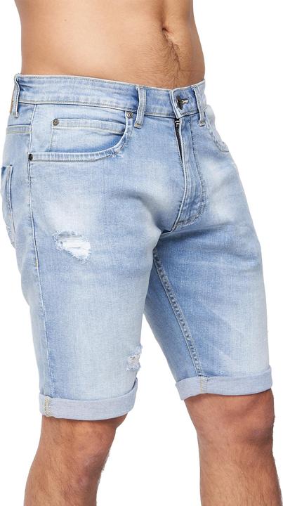 Produktbild Crosshatch Mens Riptrey Abraised Denim Shorts (36)