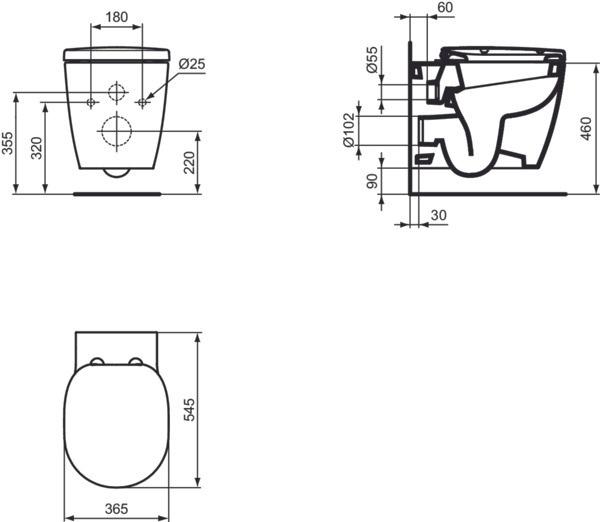 Produktbild Ideal Standard Tiefspl-WC Connect Freedom Plus 6 wei wandhngend E607501