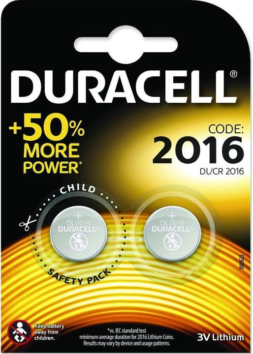 Image du produit Duracell Piles bouton (1 pcs, CR2016, 72 mAh)